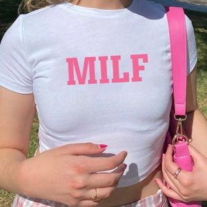 MILF crop top t-shirt